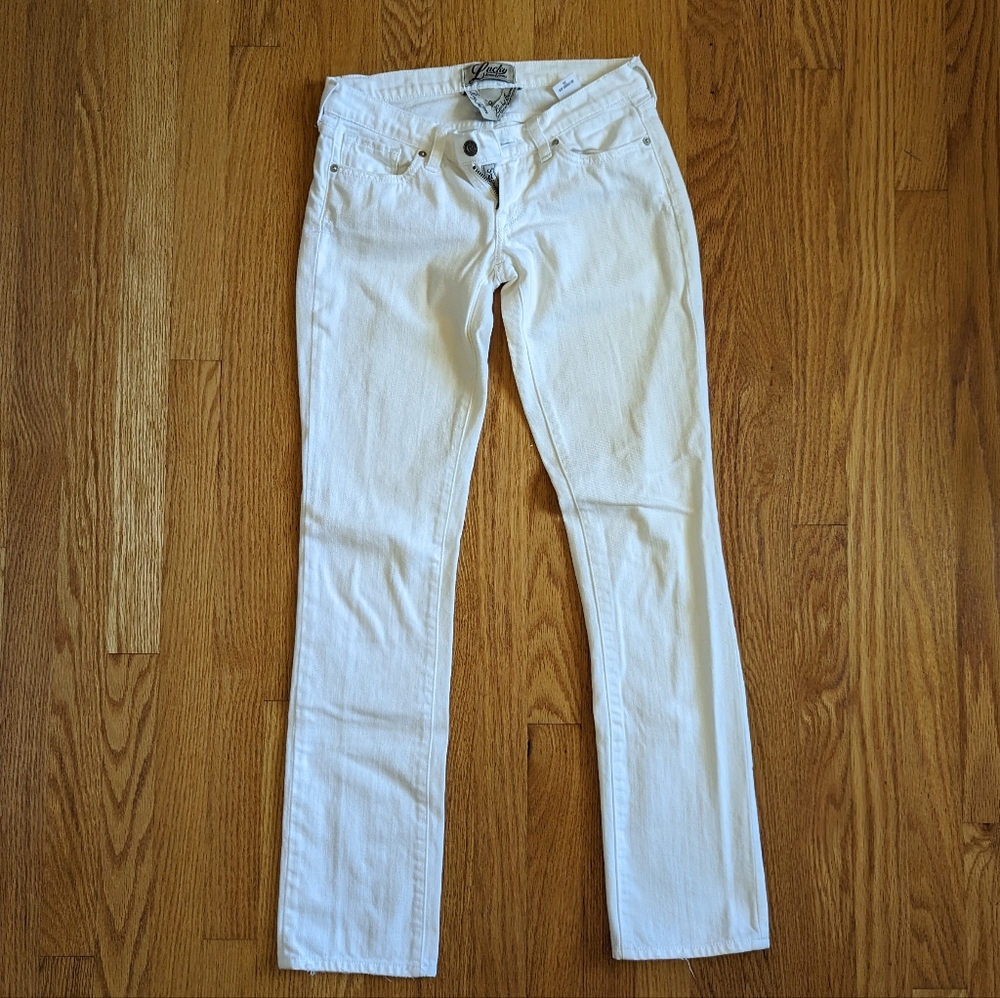 Lucky Brand Zoe Straight White Jeans